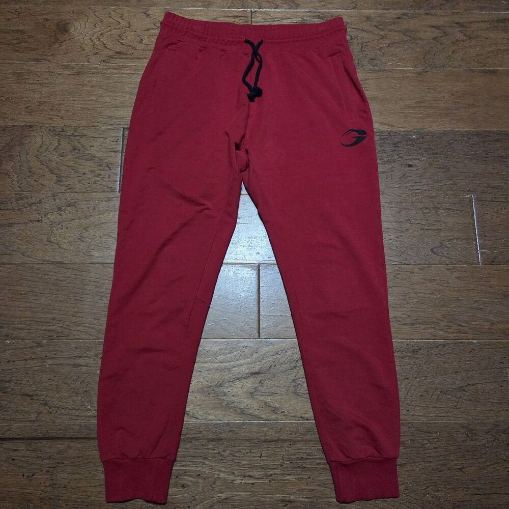 GASP Tapered Joggers Mens XL Red Gym Bodybuilding Pants 220899